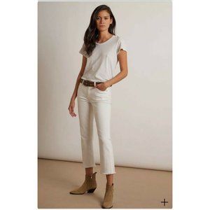 Velvet by Graham & Spencer Jean's Womens White Size 26 Cropped Stretch